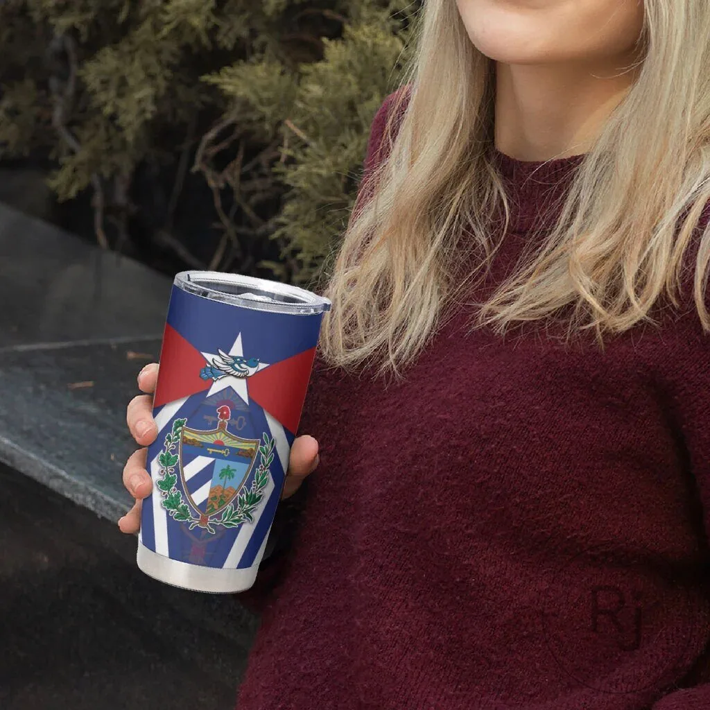 Cuba Flag Coat of Arms Cuban Trogon Insulated Tumbler 11 Cuba Flag Coat of Arms Cuban Trogon Insulated Tumbler