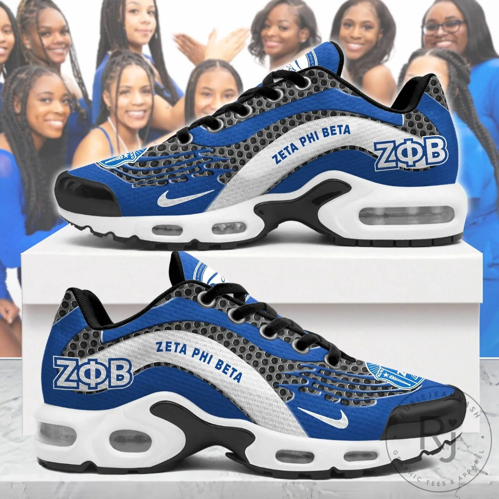 Athletic Sneakers in Royal Blue and White for Zeta Phi Beta Sorority