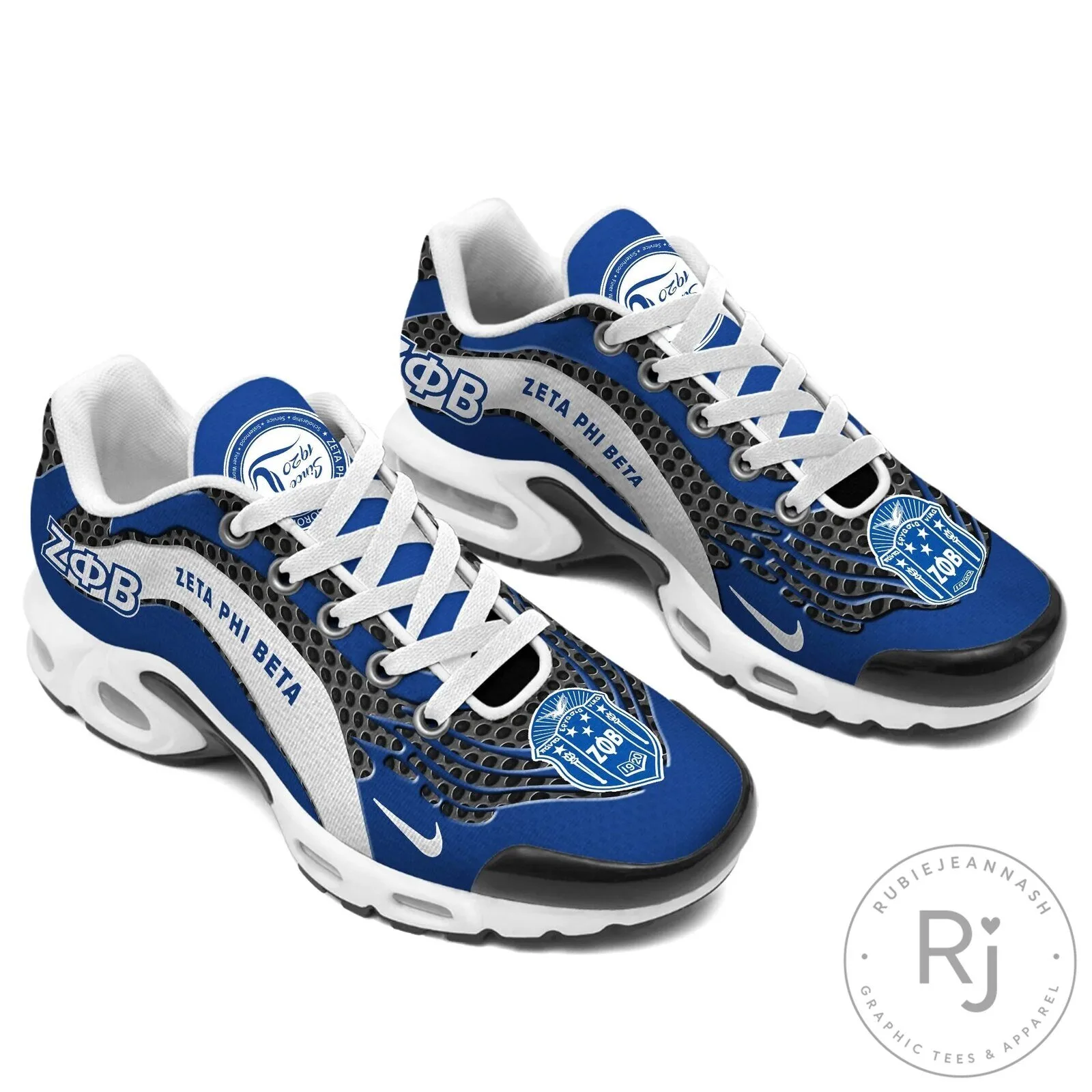Athletic Sneakers in Royal Blue and White for Zeta Phi Beta Sorority 9 Athletic Sneakers in Royal Blue and White for Zeta Phi Beta Sorority