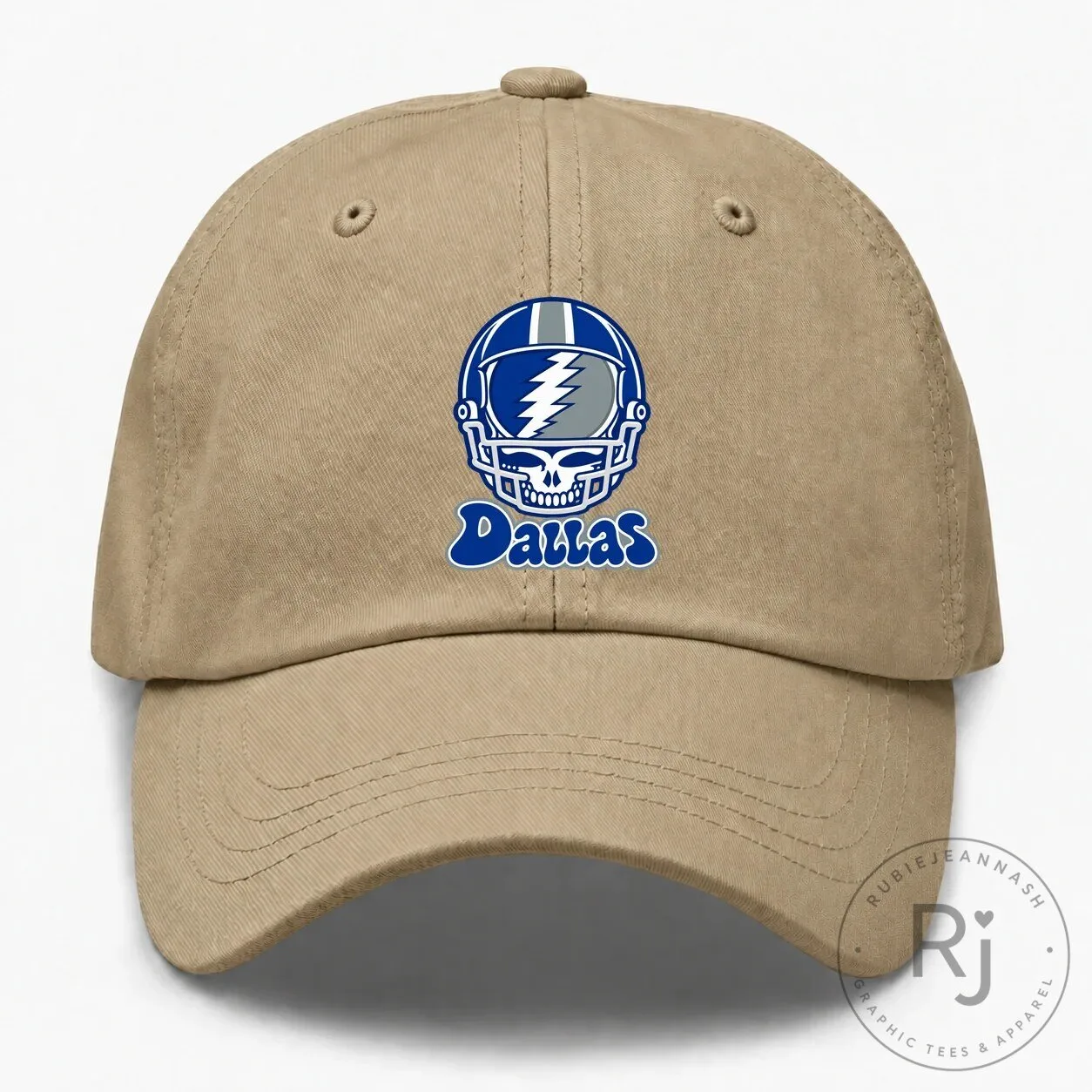 Dallas Cowboys Grateful Dead Stealie Football Helmet Embroidered Cap Hat
