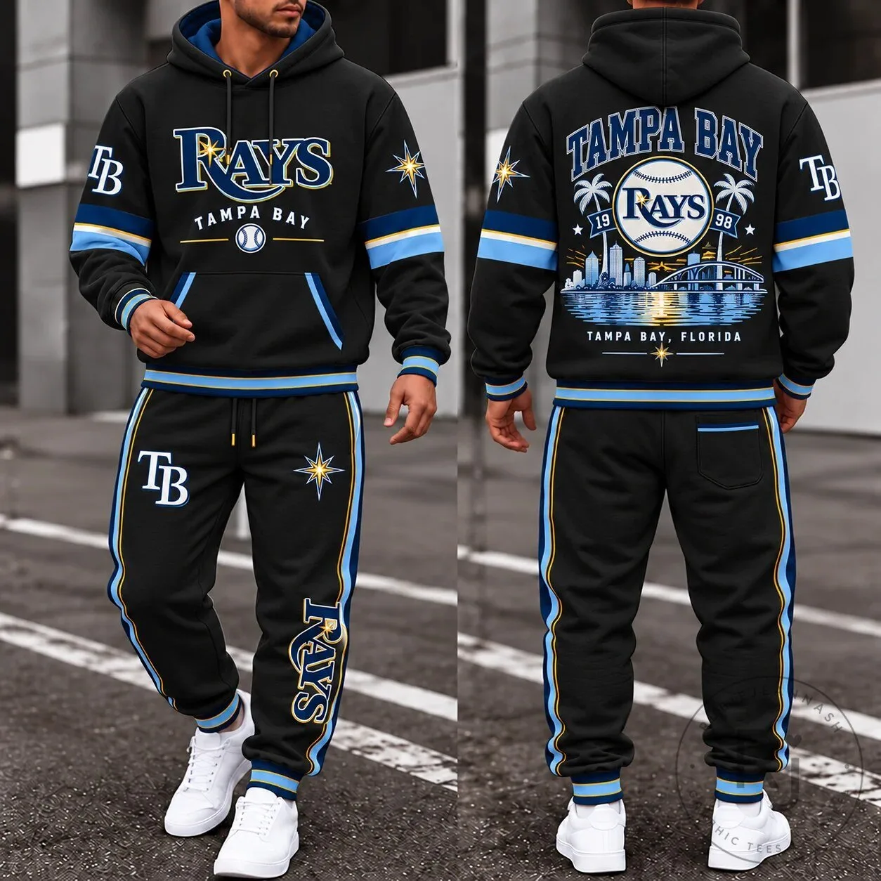Tampa Bay Rays Baseball Team Logo Hoodie for Men
