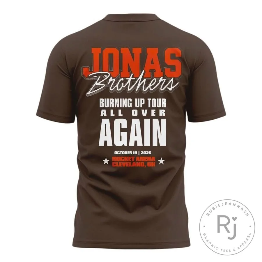 Jonas Brothers Burning Up All Over Again Tour Cleveland T-Shirt 7 Jonas Brothers Burning Up All Over Again Tour Cleveland T-Shirt