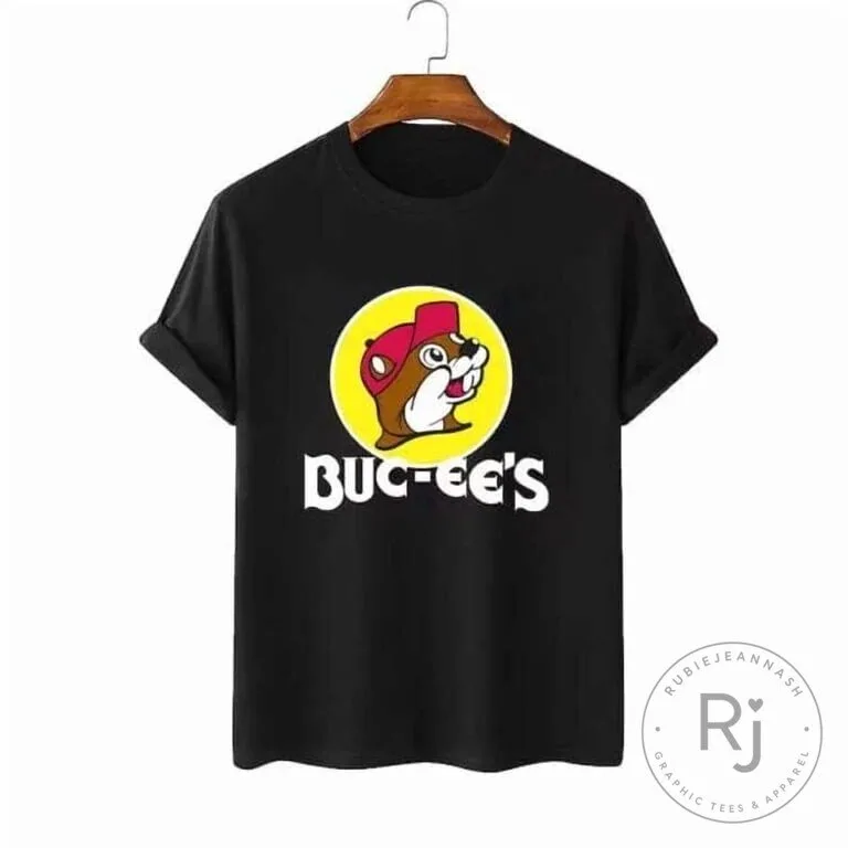 Buc-ee's Beaver Logo Texas Travel Center Black Graphic T-Shirt