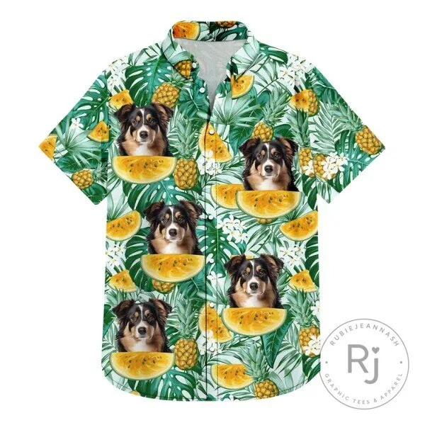 Personalized Australian Shepherd Dog Tropical Pineapple Hawaiian Shirt 3 Personalized Australian Shepherd Dog Tropical Pineapple Hawaiian Shirt