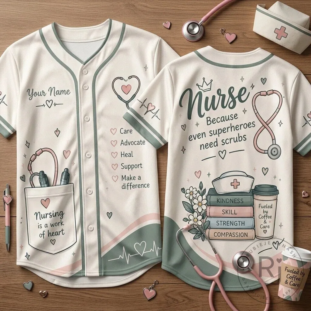 Personalized Nursing Is A Work Of Heart Healthcare Hero Baseball Jersey 12 Personalized Nursing Is A Work Of Heart Healthcare Hero Baseball Jersey