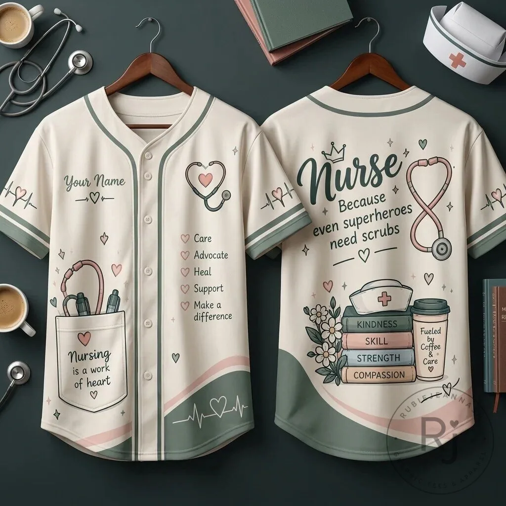 Personalized Nursing Is A Work Of Heart Healthcare Hero Baseball Jersey 13 Personalized Nursing Is A Work Of Heart Healthcare Hero Baseball Jersey