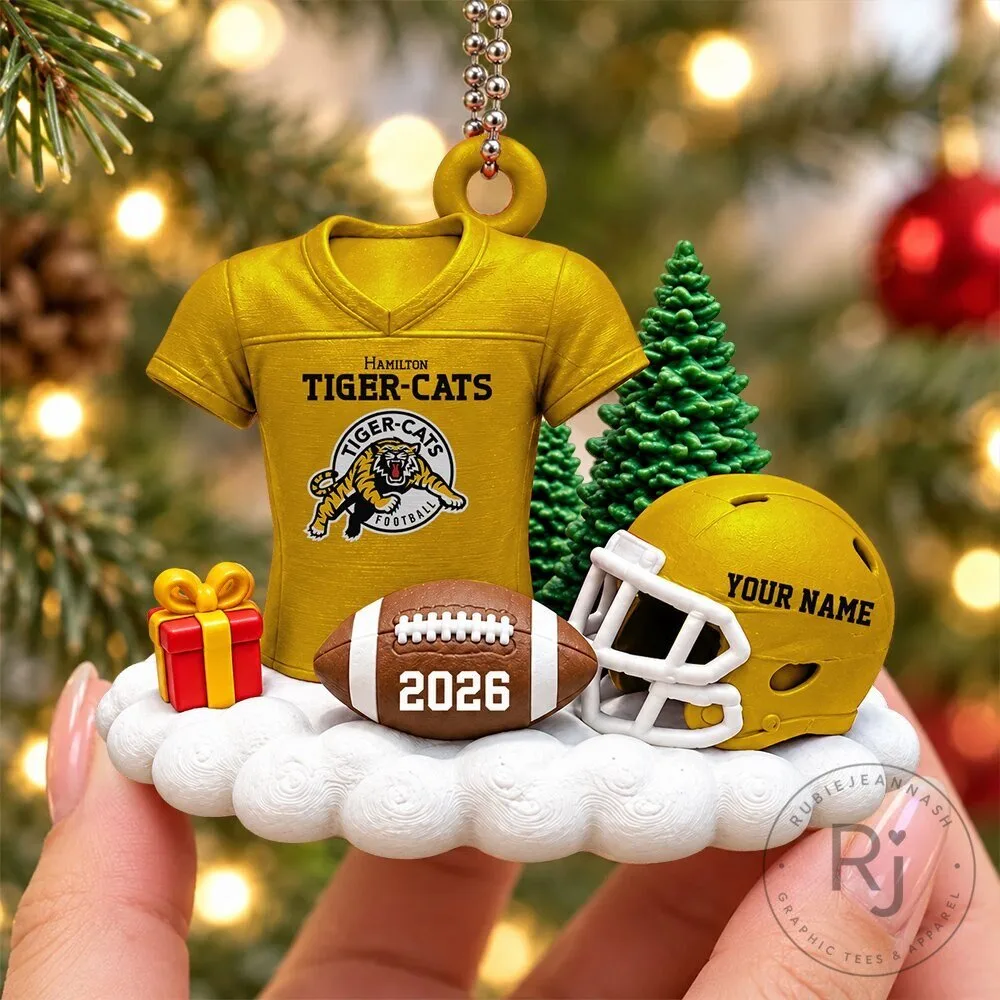 Hamilton Tiger-Cats Football Team Jersey Christmas Ornament