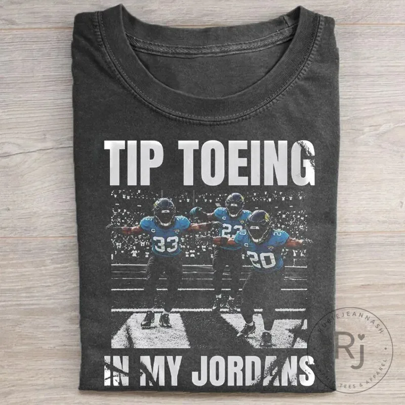 Jacksonville Football Tip Toeing In My Jordans Vintage Style T-Shirt