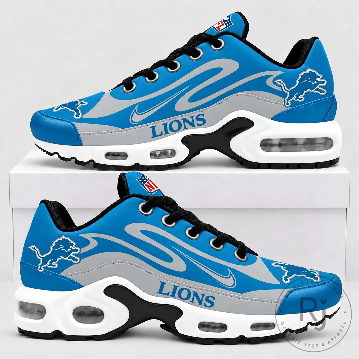 Detroit Lions NFL Team Sport Stripe Air Max Shoes