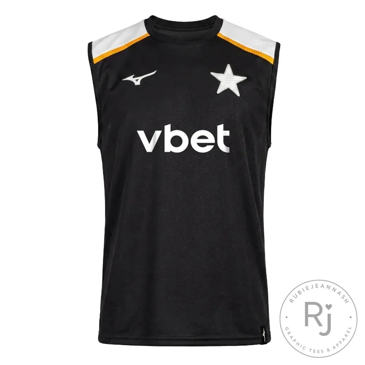 Black Vbet Star Logo Sleeveless Training Jersey