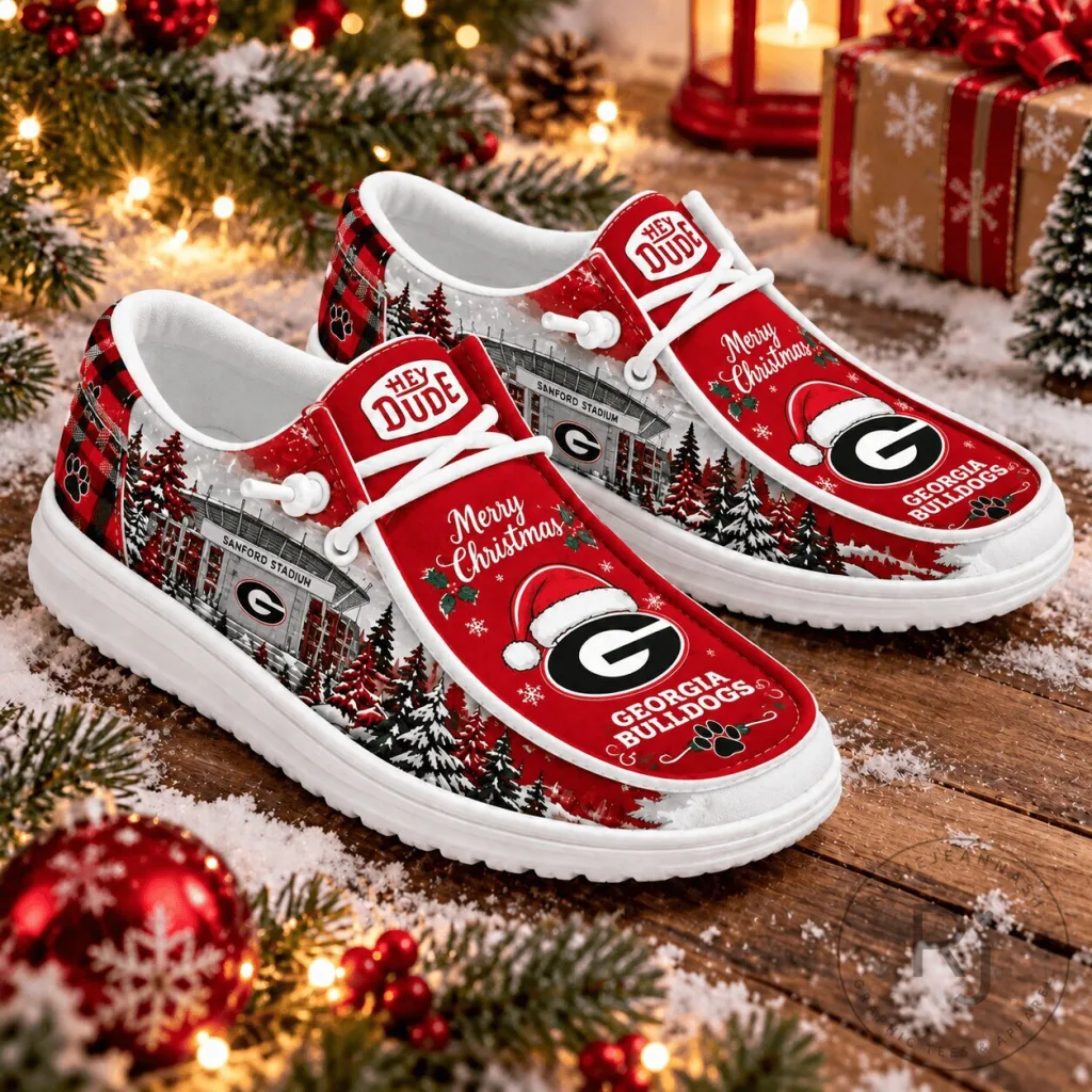Georgia Bulldogs Sanford Stadium Christmas Holiday Shoes Georgia Bulldogs Sanford Stadium Christmas Holiday Shoes
