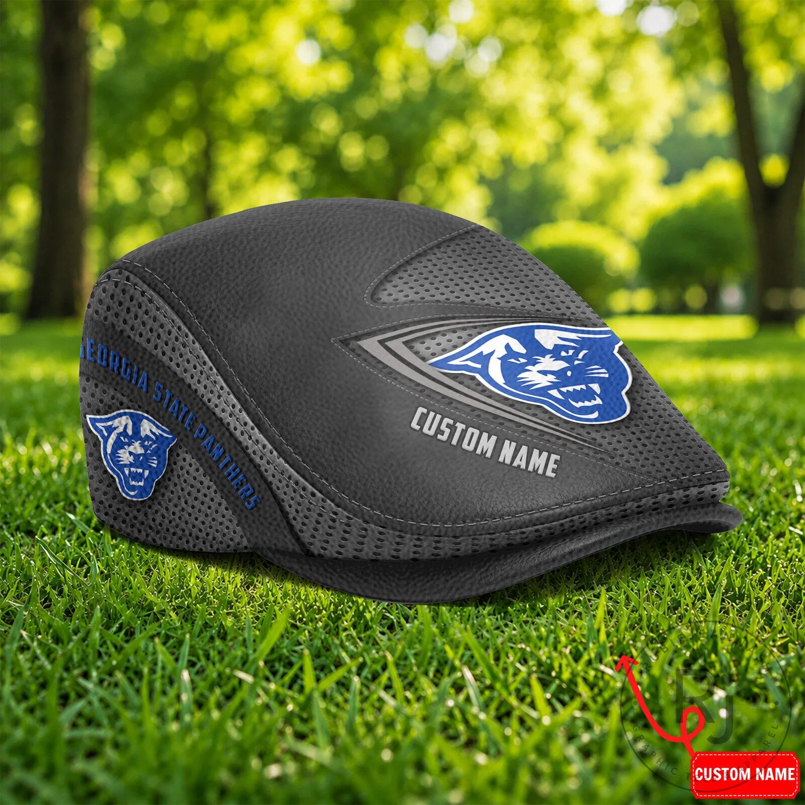 NCAA Flat Cap Hat for Golf - Georgia State Panthers 9 NCAA Flat Cap Hat for Golf - Georgia State Panthers