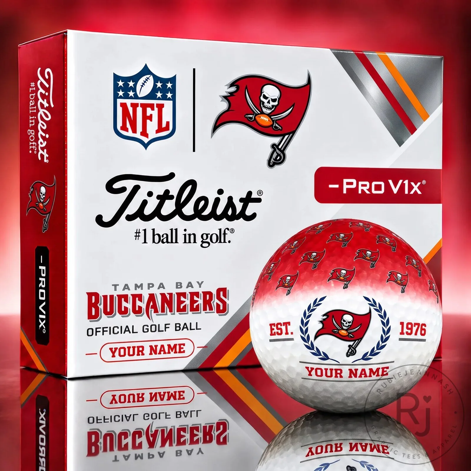 Tampa Bay Buccaneers Personalized NFL Golf Ball Set