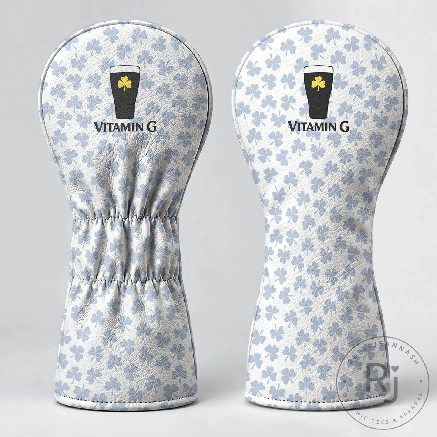 Vitamin G Shamrock Golf Club Head Cover Set, Irish Beer Golf Accessory 11 Vitamin G Shamrock Golf Club Head Cover Set, Irish Beer Golf Accessory