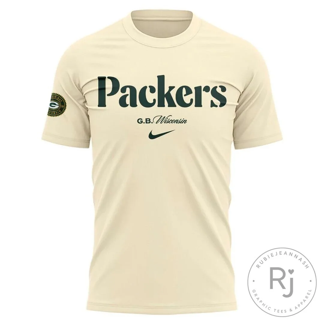 Green Bay Packers Cream T-Shirt for Football Fans featuring Matt LaFleur 7 Green Bay Packers Cream T-Shirt for Football Fans featuring Matt LaFleur