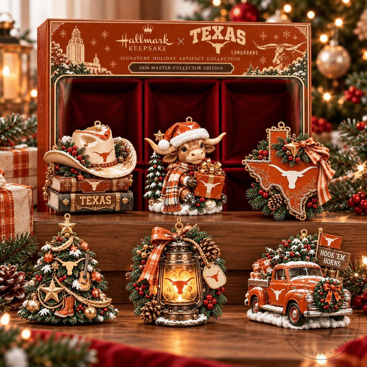 Texas Longhorns Hallmark Christmas Keepsake Master Collector Edition Ornaments