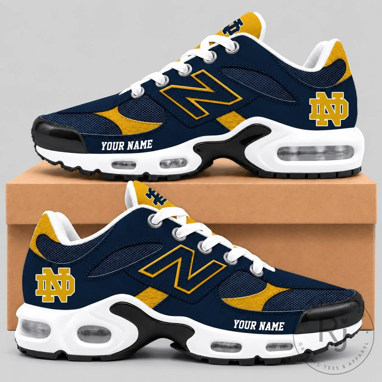 Notre Dame Fighting Irish Personalized Athletic Running Shoes for Men and Women
